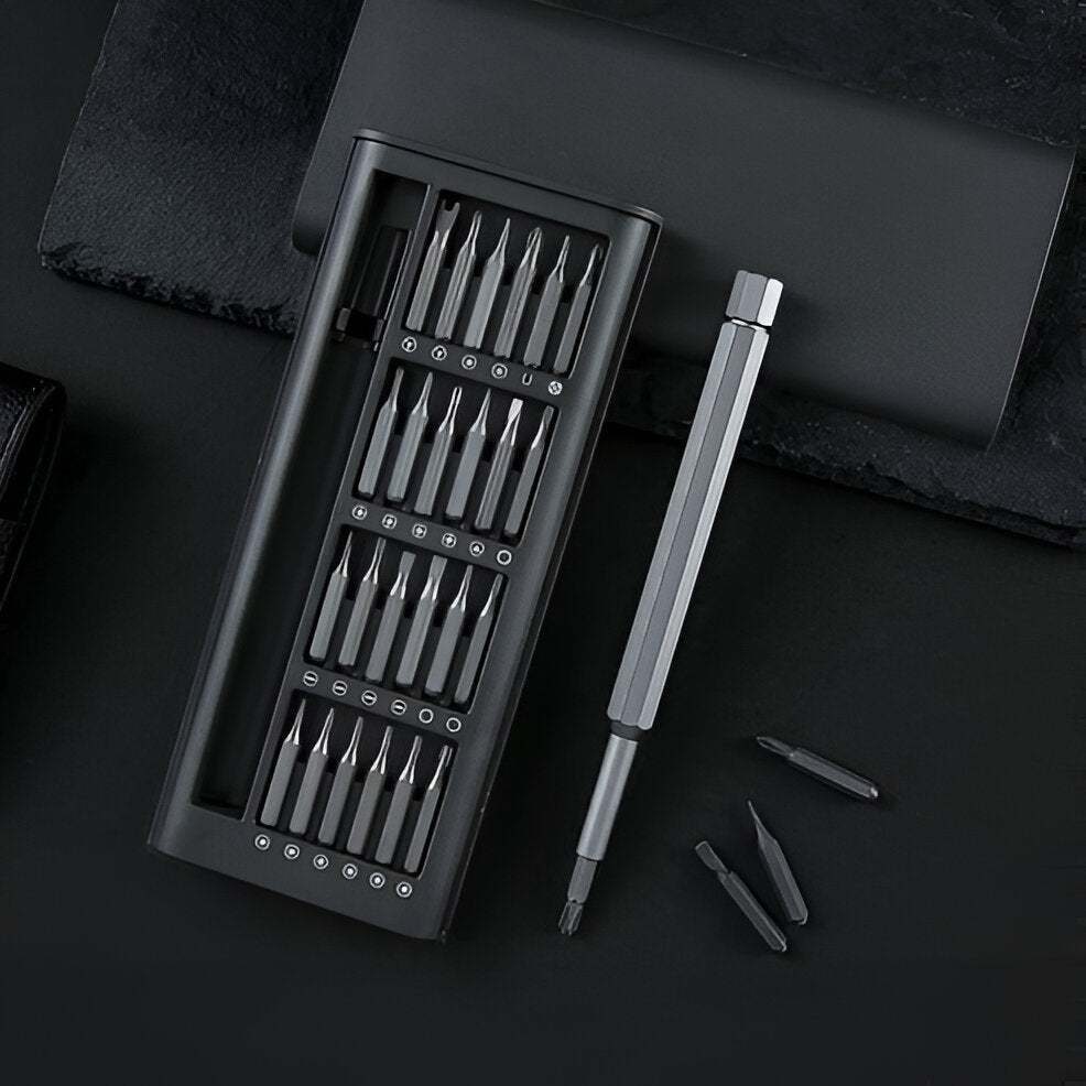 24 In 1 Screw Driver Tiny Magnetic Tools Kit For Repairing Long Handle Screwdriver